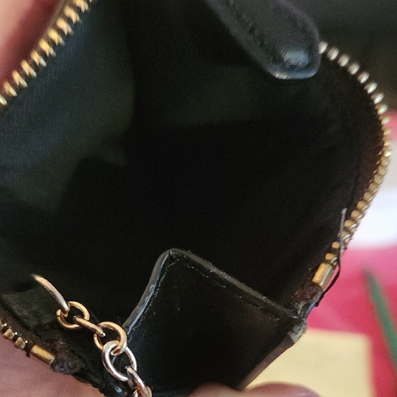 Coach Black and BroCoin Purse with Keychain and ID and CC Slots on back!  EUC!!! - Picture 5 of 6
